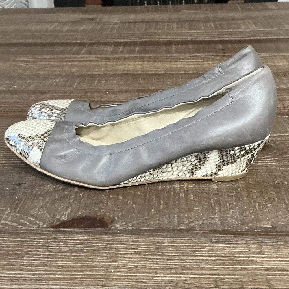 Attilio Giusti Leombruni snake skin Cap Toe Wedge pump Size 39